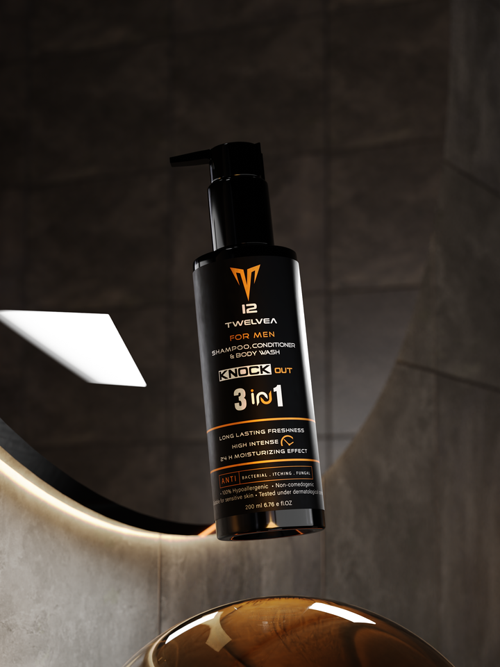 Shampoo, conditioner, and body wash in one premium wash.